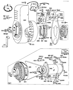 Blowerhsg,elect Starter,elect Diagram and Parts List for 191431-0125-XX  Briggs and Stratton Engine